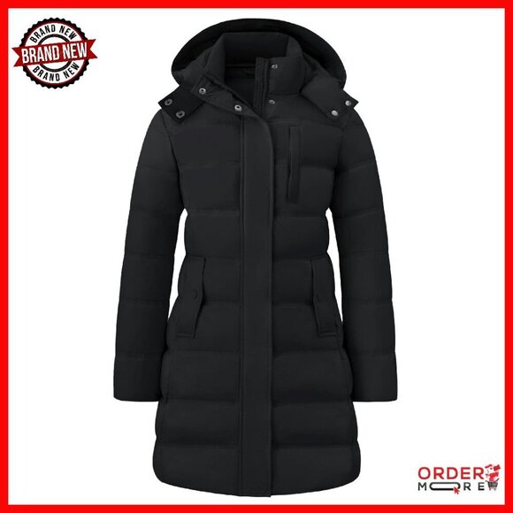 Jackets & Blazers - Women's Mid-Length Lightweight Puffer Jacket Warm Windproof Winter Coat